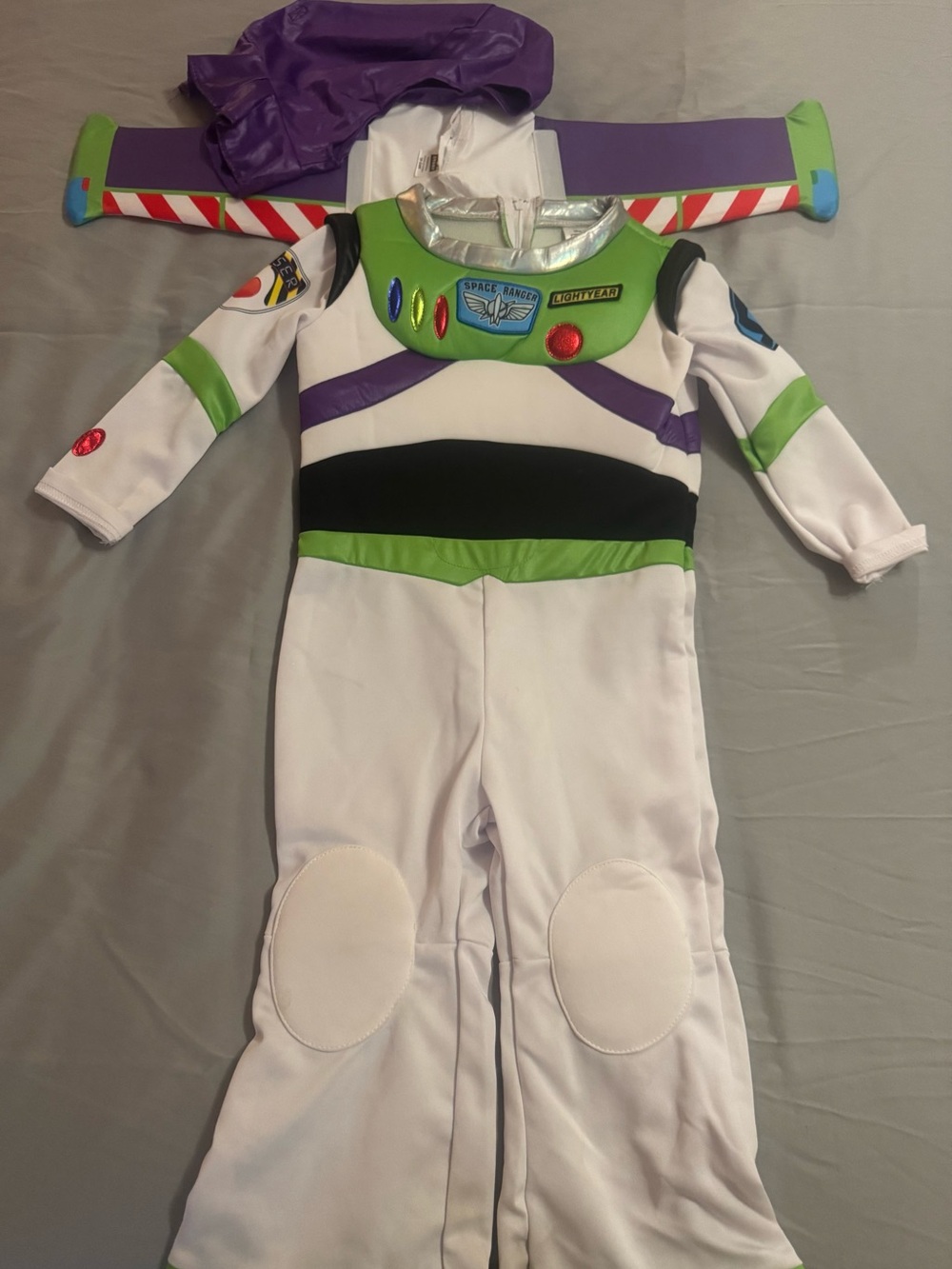 Disney Buzz Lightyear Costume - White, Green, Purple Accents